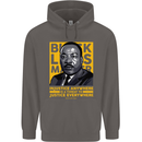 MLK Martin Luther King Black Lives Matter Mens 80% Cotton Hoodie Charcoal