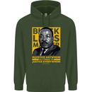 MLK Martin Luther King Black Lives Matter Mens 80% Cotton Hoodie Forest Green
