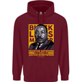 MLK Martin Luther King Black Lives Matter Mens 80% Cotton Hoodie Maroon