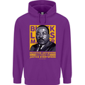 MLK Martin Luther King Black Lives Matter Mens 80% Cotton Hoodie Purple