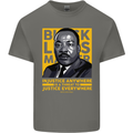 MLK Martin Luther King Black Lives Matter Mens Cotton T-Shirt Tee Top Charcoal