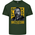 MLK Martin Luther King Black Lives Matter Mens Cotton T-Shirt Tee Top Forest Green