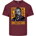 MLK Martin Luther King Black Lives Matter Mens Cotton T-Shirt Tee Top Maroon