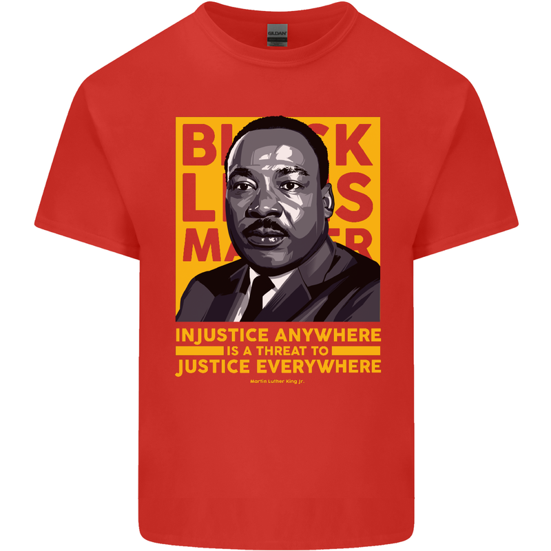 MLK Martin Luther King Black Lives Matter Mens Cotton T-Shirt Tee Top Red