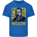 MLK Martin Luther King Black Lives Matter Mens Cotton T-Shirt Tee Top Royal Blue