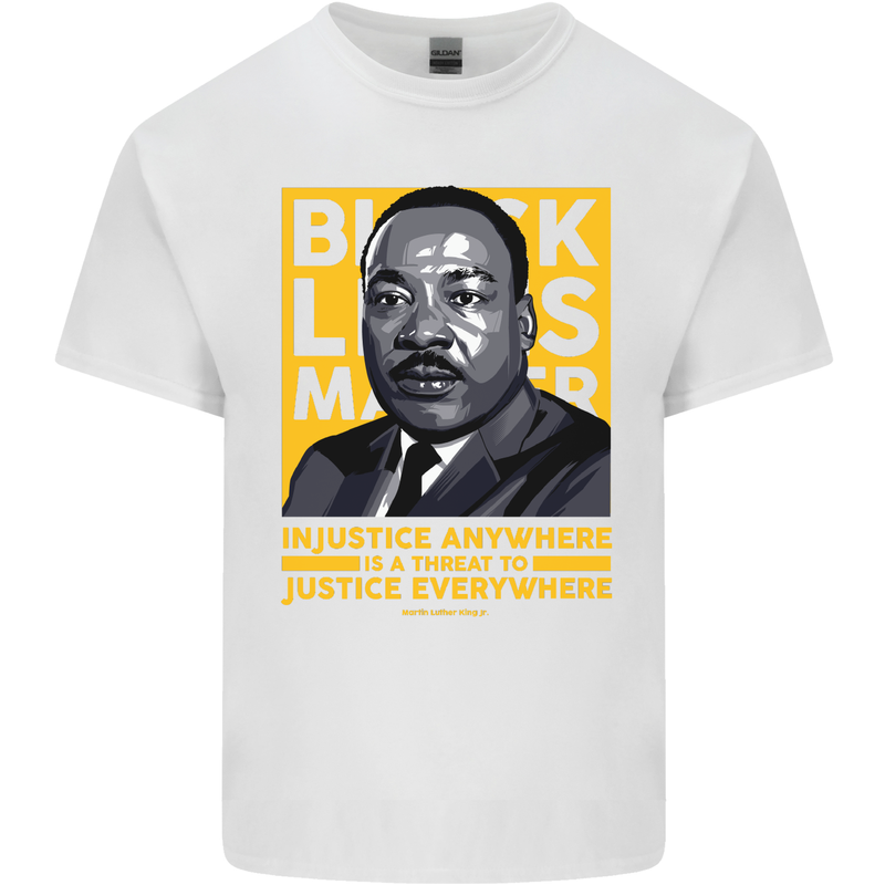 MLK Martin Luther King Black Lives Matter Mens Cotton T-Shirt Tee Top White