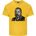 MLK Martin Luther King Black Lives Matter Mens Cotton T-Shirt Tee Top Yellow