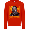 MLK Martin Luther King Black Lives Matter Mens Sweatshirt Jumper Bright Red