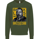 MLK Martin Luther King Black Lives Matter Mens Sweatshirt Jumper Forest Green