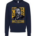 MLK Martin Luther King Black Lives Matter Mens Sweatshirt Jumper Navy Blue