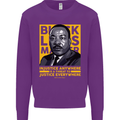 MLK Martin Luther King Black Lives Matter Mens Sweatshirt Jumper Purple