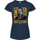 MLK Martin Luther King Black Lives Matter Womens Petite Cut T-Shirt Navy Blue