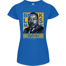 MLK Martin Luther King Black Lives Matter Womens Petite Cut T-Shirt Royal Blue