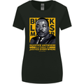 MLK Martin Luther King Black Lives Matter Womens Wider Cut T-Shirt Black