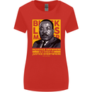MLK Martin Luther King Black Lives Matter Womens Wider Cut T-Shirt Red