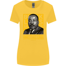 MLK Martin Luther King Black Lives Matter Womens Wider Cut T-Shirt Yellow