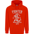MMA Fighter MMA Mixed Martial Arts Gym Childrens Kids Hoodie Bright Red