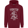 MMA Fighter MMA Mixed Martial Arts Gym Childrens Kids Hoodie Maroon