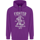 MMA Fighter MMA Mixed Martial Arts Gym Childrens Kids Hoodie Purple