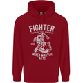 MMA Fighter MMA Mixed Martial Arts Gym Childrens Kids Hoodie Red