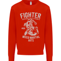 MMA Fighter MMA Mixed Martial Arts Gym Kids Sweatshirt Jumper Bright Red