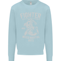 MMA Fighter MMA Mixed Martial Arts Gym Kids Sweatshirt Jumper Light Blue