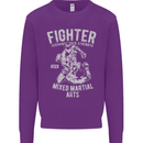 MMA Fighter MMA Mixed Martial Arts Gym Kids Sweatshirt Jumper Purple
