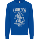 MMA Fighter MMA Mixed Martial Arts Gym Kids Sweatshirt Jumper Royal Blue