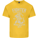 MMA Fighter MMA Mixed Martial Arts Gym Kids T-Shirt Childrens Yellow