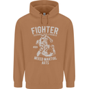 MMA Fighter MMA Mixed Martial Arts Gym Mens 80% Cotton Hoodie Caramel Latte