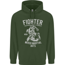 MMA Fighter MMA Mixed Martial Arts Gym Mens 80% Cotton Hoodie Forest Green