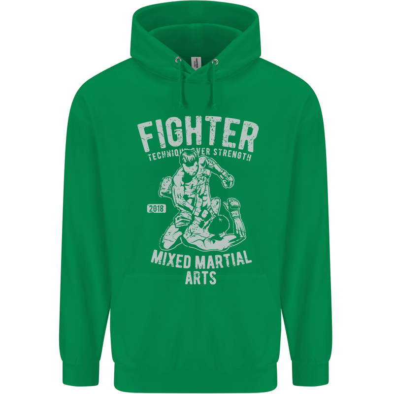 MMA Fighter MMA Mixed Martial Arts Gym Mens 80% Cotton Hoodie Irish Green