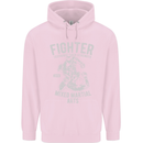 MMA Fighter MMA Mixed Martial Arts Gym Mens 80% Cotton Hoodie Light Pink