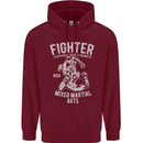MMA Fighter MMA Mixed Martial Arts Gym Mens 80% Cotton Hoodie Maroon
