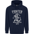 MMA Fighter MMA Mixed Martial Arts Gym Mens 80% Cotton Hoodie Navy Blue