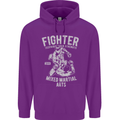 MMA Fighter MMA Mixed Martial Arts Gym Mens 80% Cotton Hoodie Purple