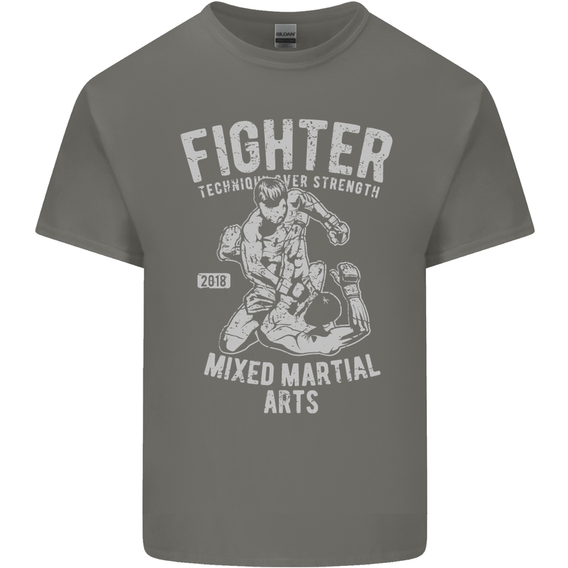 MMA Fighter MMA Mixed Martial Arts Gym Mens Cotton T-Shirt Tee Top Charcoal