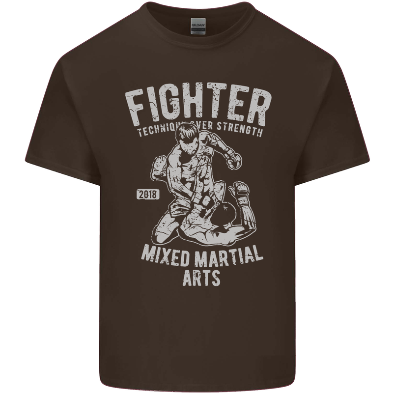 MMA Fighter MMA Mixed Martial Arts Gym Mens Cotton T-Shirt Tee Top Dark Chocolate