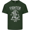 MMA Fighter MMA Mixed Martial Arts Gym Mens Cotton T-Shirt Tee Top Forest Green