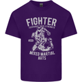 MMA Fighter MMA Mixed Martial Arts Gym Mens Cotton T-Shirt Tee Top Purple