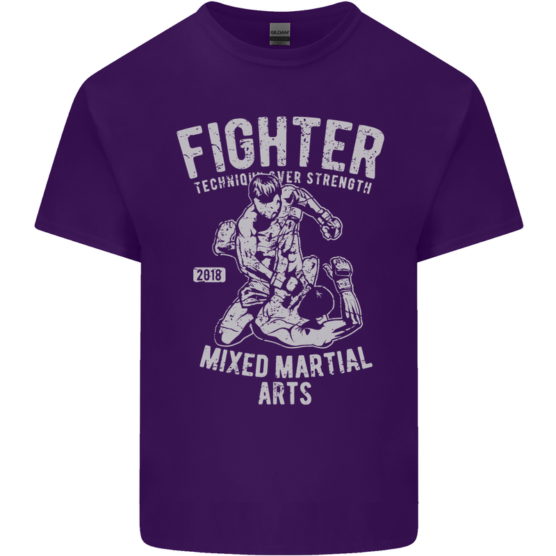 MMA Fighter MMA Mixed Martial Arts Gym Mens Cotton T-Shirt Tee Top Purple