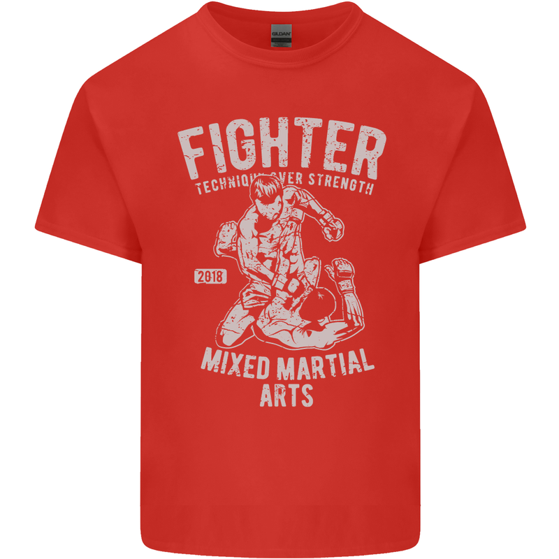 MMA Fighter MMA Mixed Martial Arts Gym Mens Cotton T-Shirt Tee Top Red