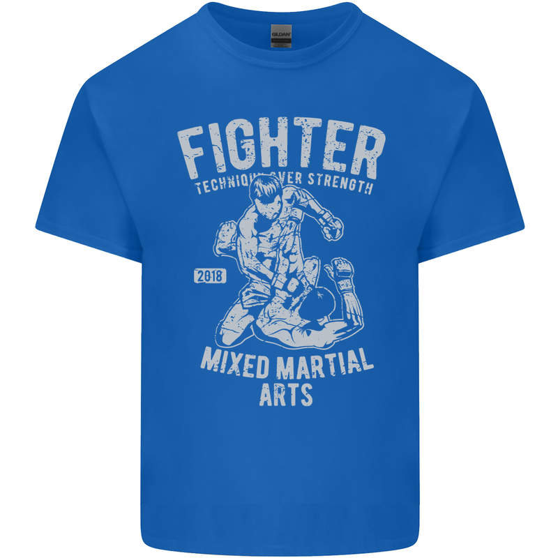 MMA Fighter MMA Mixed Martial Arts Gym Mens Cotton T-Shirt Tee Top Royal Blue