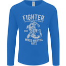MMA Fighter MMA Mixed Martial Arts Gym Mens Long Sleeve T-Shirt Royal Blue