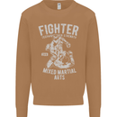 MMA Fighter MMA Mixed Martial Arts Gym Mens Sweatshirt Jumper Caramel Latte