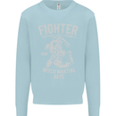 MMA Fighter MMA Mixed Martial Arts Gym Mens Sweatshirt Jumper Light Blue