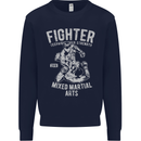 MMA Fighter MMA Mixed Martial Arts Gym Mens Sweatshirt Jumper Navy Blue