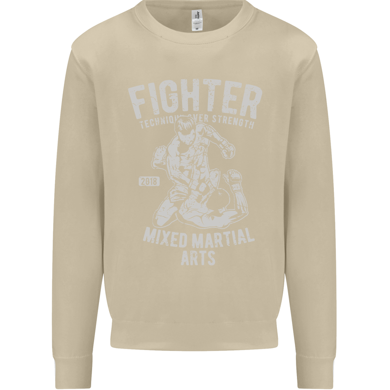 MMA Fighter MMA Mixed Martial Arts Gym Mens Sweatshirt Jumper Sand