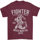 MMA Fighter MMA Mixed Martial Arts Gym Mens T-Shirt Cotton Gildan Maroon