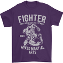 MMA Fighter MMA Mixed Martial Arts Gym Mens T-Shirt Cotton Gildan Purple